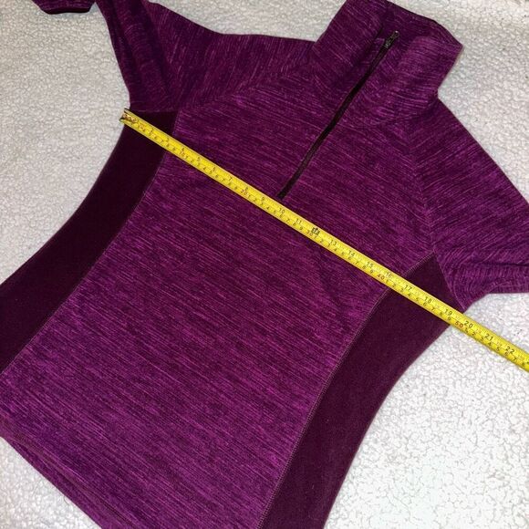 Columbia Womens Purple Fuchsia Fleece Quarter Zip Sweatshirt Size Medium - Picture 9 of 12